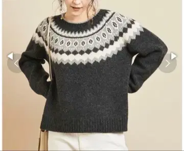 인기 BY 유나이티드 애로우즈 페어아일 크루넥 니트