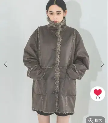 JEANASIS 리버서블 무스탕 코트 FREE 브라운