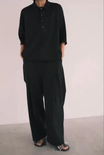 Nala 와이드 레그 수영 팬츠 블랙 M