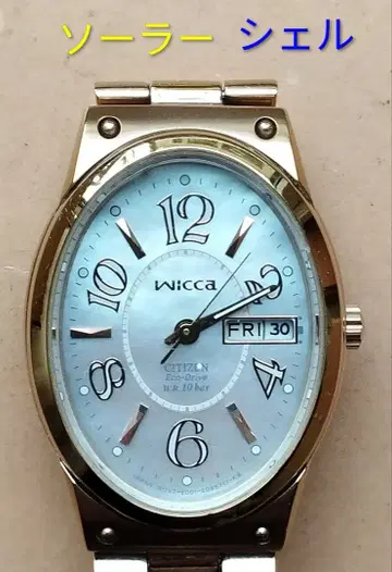 BK8 시티즌 위카 솔라 시계 작동품 요일 날짜 포함 쉘 다이얼