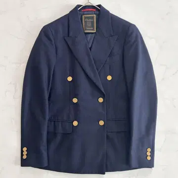 라빠르망 더블 테일러드 자켓 네이비 블레이저 골드 버튼 일본제 울