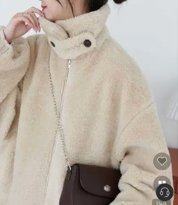 디스코트 컬리 퍼 스탠드 블루종