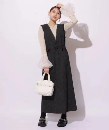 마이 스트라다 전후 2WAY 트위드 점프 스커트