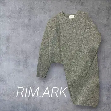 RIM.ARK 리무아크 변형 니트 아지메 상의 긴팔 커팅 롱