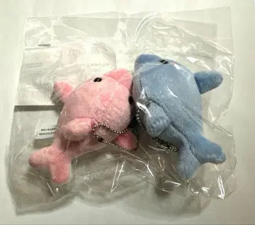 바다의 시작 돌고래 2개 세트 돌고래 페어 마스코트 키링