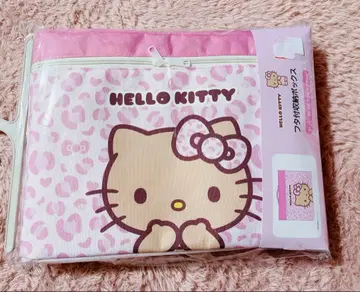 새상품 산리오 헬로키티 뚜껑 있는 수납 박스 레오파드 무늬 핑크 아베일