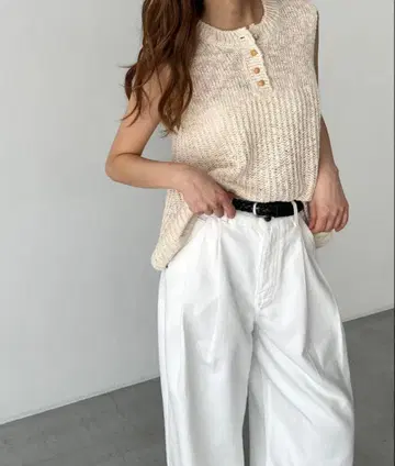 캐널진 헨리 벌룬 니트 탱크탑