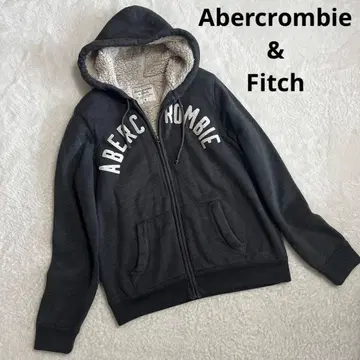 Abercrombie & Fitch 후드티 보아 남성용 M 다크 그레이