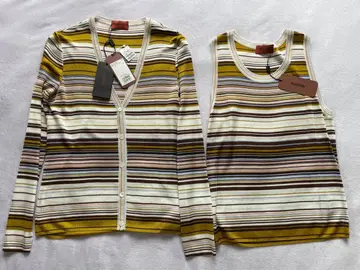 [ 미사용 ] MISSONI 앙상블 니트 가디건 & 탱크탑 세트