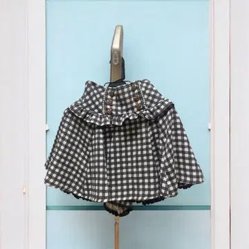 [ LIZLISA ] 깅엄 트위드 서스펜더 치마바지