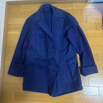 50s 프렌치 빈티지 KONECO 블루 몰스킨 워크 자켓