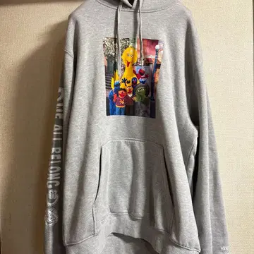 VANS SESAME STREET 그레이 후드티 L