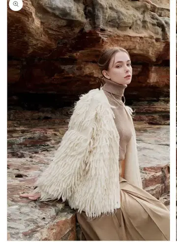 프린지 볼륨 가디건