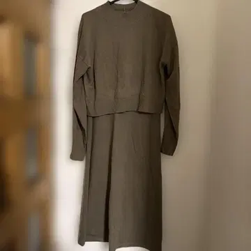 미사용 루즈한 사이즈 GU 멀티 웨이 원피스 브라운 XL