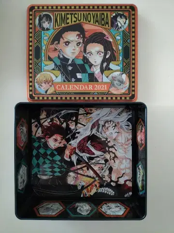 [ 익명 배송 ] 귀멸의 칼날 일력 달력 빈 통 (달력 없음)