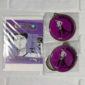 하이큐 우시지마 와카토시 메탈 키링 어텐션 스티커