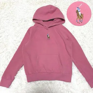 현행 QR 택 폴로 랄프로렌 속기모 빅 포니 후드티 후디 핑크