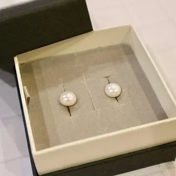 TSUTSUMI K10YG 담수 진주 귀걸이