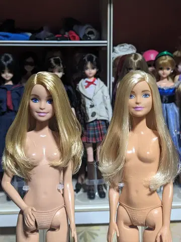 바비 인형 2체 밀리 본체 커스텀