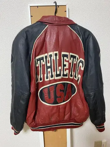 Gin urban 애슬레틱스 스타일 가죽 자켓 USA