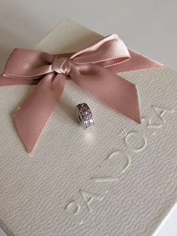 판도라 핑크 스톤 실버 클립 참