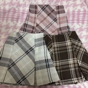 아리에크 로빙 체크 미니 스커트 3종 세트