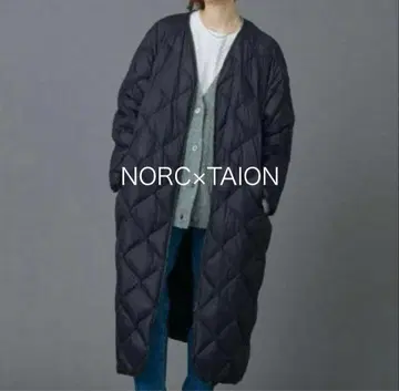 N.O.R.C TAION 블랙 롱 코트