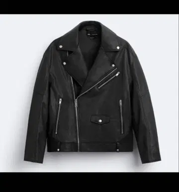 ZARA 인조 가죽 라이더 자켓 블랙 L 사이즈