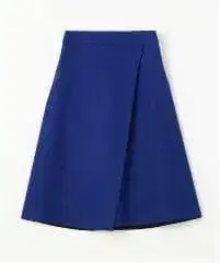 TOMORROWLAND 울 저지 비대칭 플레어 스커트 34