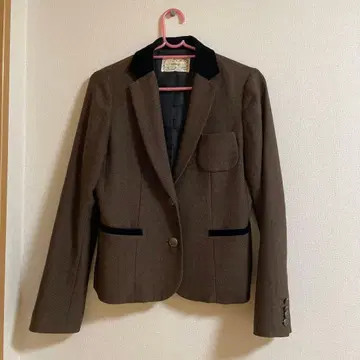 브라운 히코리 패턴 자켓