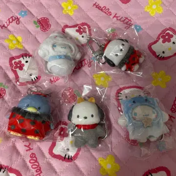 산리오 캐릭터 아크릴 키링 5개 세트 (치비토모)