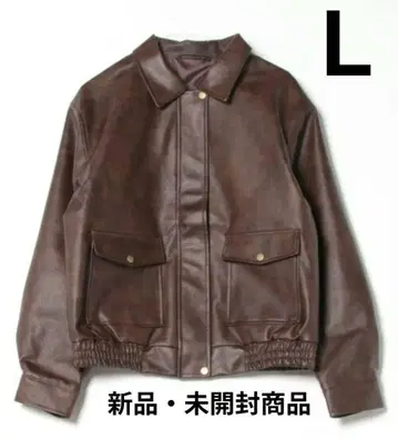 인조 가죽 블루종, 인조 가죽 자켓 L 레트로풍 빈티지 스타일