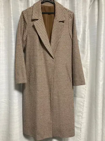 체크 무늬 롱 코트 9호
