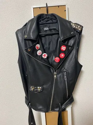 ZARA 블랙 라이더 자켓 punk