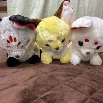 쵸콘과 큐비님 우이로 호박과 라쿠간 세트 약 40cm