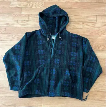 엘엘빈 플리스 후드티 다크 그린 네이비