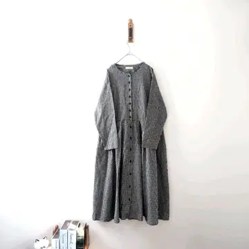 코튼 린넨 깅엄 체크 원피스