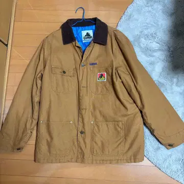 브라운 코튼 자켓 카라 부착