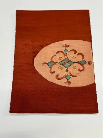 브라운 꽃 무늬 나고야 오비 오타이코 패턴