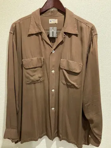 40년대 van heusen 레이온 개버딘 셔츠/빈티지 XL