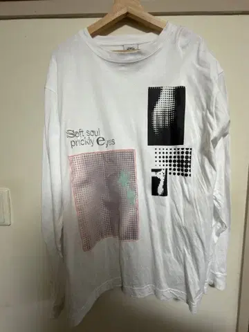 양문학 긴팔T셔츠 롱T 사이즈XL 화이트