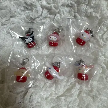 산리오 캐릭터즈 딸기 메지루시 액세서리 전 6종 컴플리트