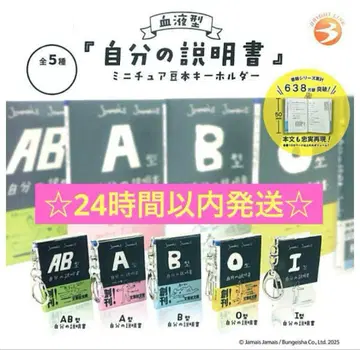 혈액형 [ 나의 설명서 ] 미니어처 콩책 키링 전 5종 세트 컴프 가챠
