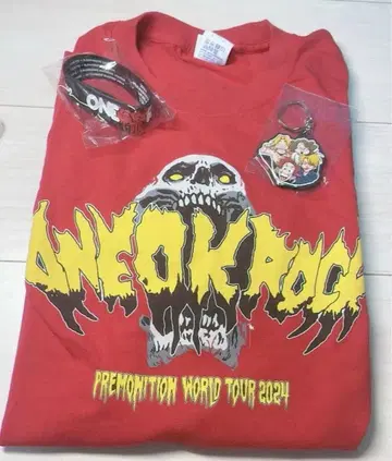 원 오크 록 WORLD TOUR 2024 티셔츠 러버밴드 키링