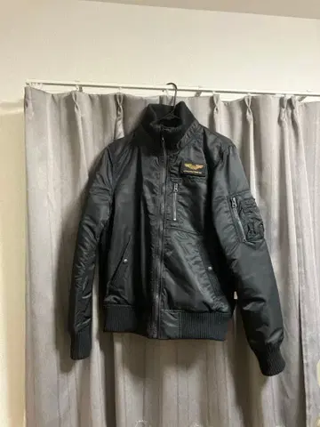 ALPHA INDUSTRIES 블랙 밀리터리 자켓