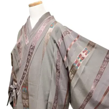도중착 요로케지마 나비 세로줄 꽃 무늬 기모노 115b d ms