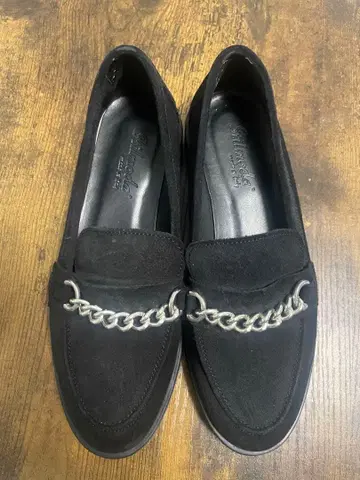 Silmoda 블랙 스웨이드 로퍼