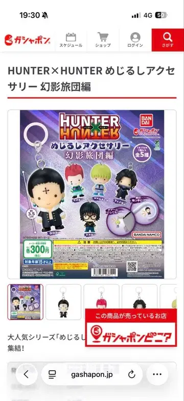 HUNTER x HUNTER 메지루시 액세서리 환영여단 편 전 5종