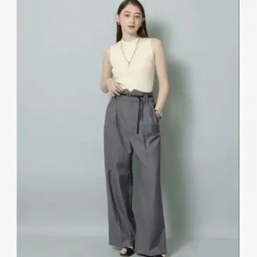 Rirandture 벨티드 하이웨스트 팬츠