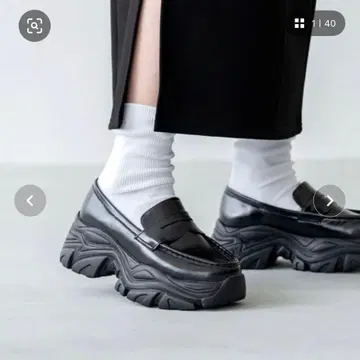 menue 통굽 스니커즈 밑창 코인 로퍼 23cm